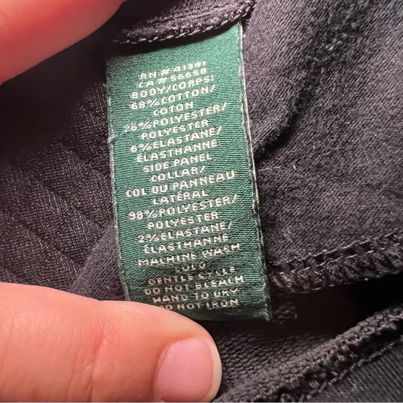 Lauren Ralph Lauren Womens Size Med Black Knit Zippered Quilted Cardigan Jacket - Picture 11 of 15